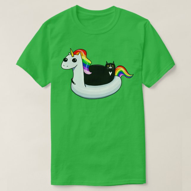 Chonky Cat Pool Time T-Shirt (Design Front)