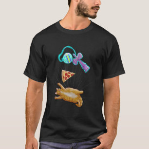 Chonky cat with pizza and kendama T-Shirt