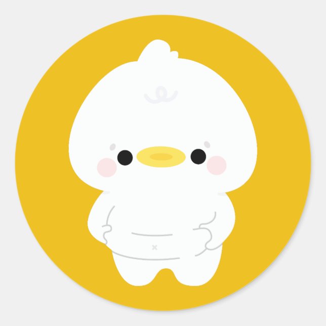 Chonky Duck Classic Round Sticker (Front)