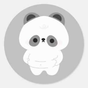 Chonky Panda Classic Round Sticker