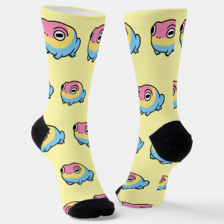 Chonky Pansexual Frog Pride Socks | Cute Pan Pride