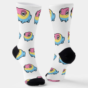 Chonky Pansexual Frog Pride Socks Cute Pan Pride