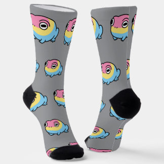 Chonky Pansexual Frog Pride Socks | Cute Pan Pride