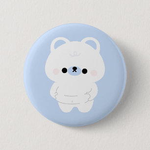 Chonky Polar Bear 6 Cm Round Badge