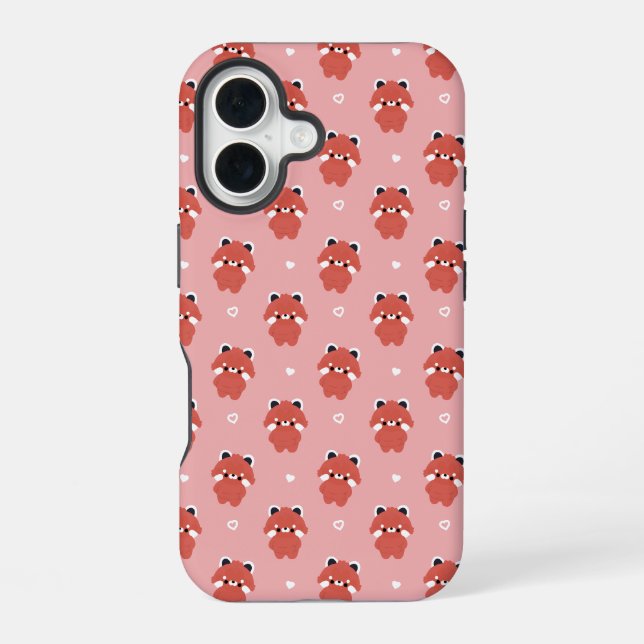 Chonky Red Panda iPhone 16 Case (Back)