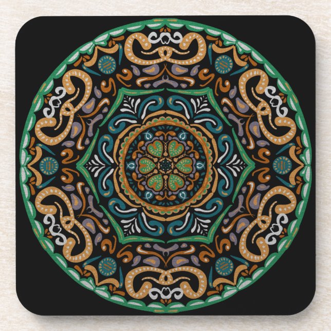 Chons Da Mandala (Customisable Background) Coaster (Front)
