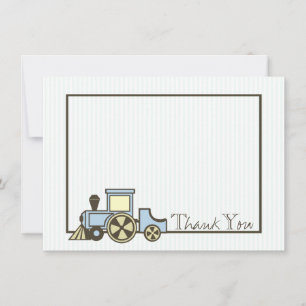 Choo Choo Baby Thank You Flat Note Note Card
