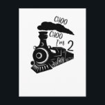 Choo Choo I'm 2, 2nd Birthday, Train Boy Postcard<br><div class="desc">Choo Choo I'm 2,  2nd Birthday,  Boy Train Design,  Two Year Old Saying,  Transportation Party Birthday Postcard Gift Classic Collection.</div>