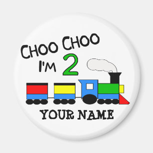 Choo Choo I'm 2! With TRAIN Magnet