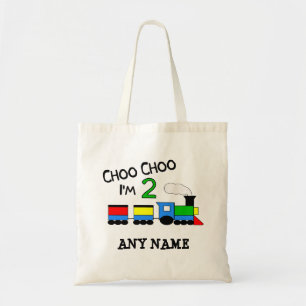 Choo Choo I'm 2! With TRAIN Tote Bag