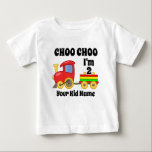 Choo Choo I'm 2 Years Old Train Kids Birthday Gift Baby T-Shirt<br><div class="desc">Choo Choo I'm 2 Years Old Train Kids Birthday Gift</div>