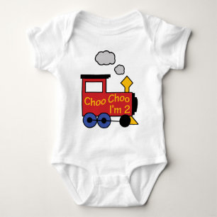 Choo Choo I'm Two Baby Bodysuit