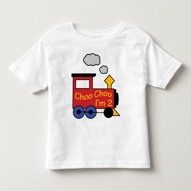 Choo Choo I'm Two Toddler T-Shirt (Front)