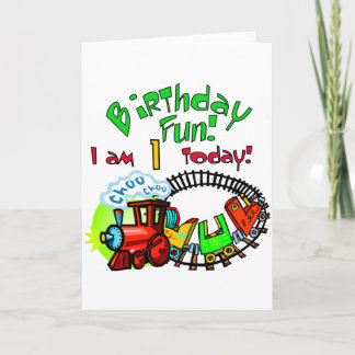Choo Choo Train 1st Birthday Tshirts and Gifts Card