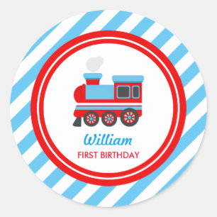 Choo Choo Train Birthday Party Decoration Classic Round Sticker