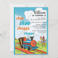 Choo Choo Train Kids Cute Train Ticket Birthday