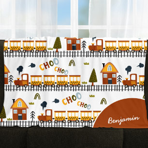 Choo Choo Train Pattern First Name Little Kid Fleece Blanket
