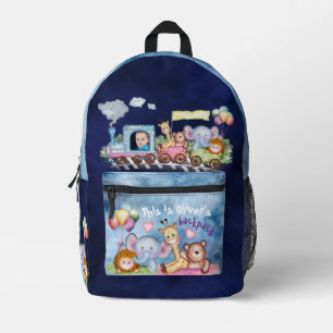 Choo Choo Train Printed Backpack
