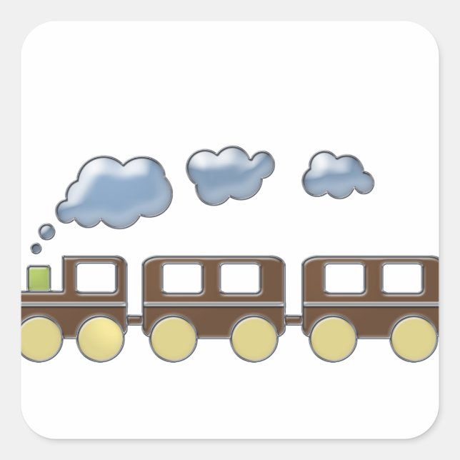 Choo Choo Train  Square Sticker (Front)
