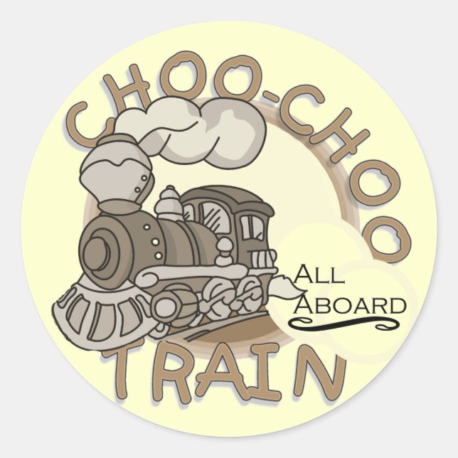 Choo-Choo Train Tshirts and GIfts Classic Round Sticker (Front)