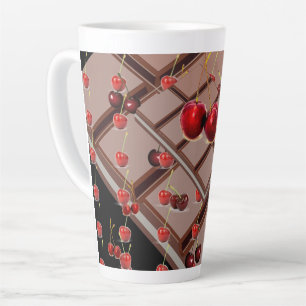 Choolate & Cherries w/ Black Latte Mug