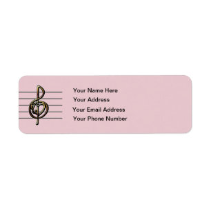 Choose a Colour Embossed Look Treble Clef and Hear