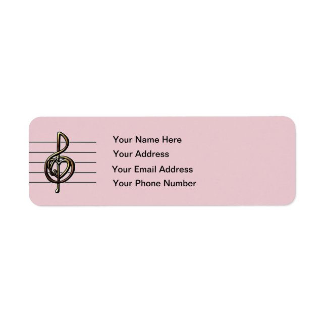 Choose a Colour Embossed Look Treble Clef and Hear (Front)