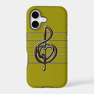 Choose a Colour Embossed Look Treble Clef and Hear