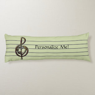 Choose a Colour Embossed Look Treble Clef and Hear Body Cushion