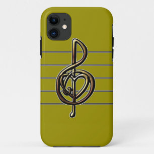Choose a Colour Embossed Look Treble Clef and Hear Case-Mate iPhone Case