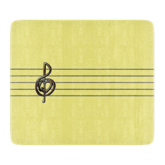 Choose a Colour Embossed Look Treble Clef and Hear Cutting Board