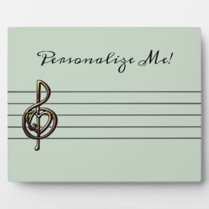 Choose a Colour Embossed Look Treble Clef and Hear Plaque