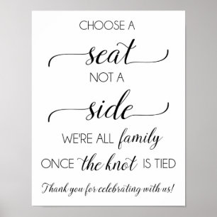 Choose a Seat Wedding Sign