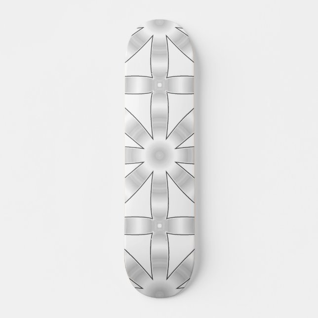 Choose Any Color Repeated Star Pattern Skateboard (Front)