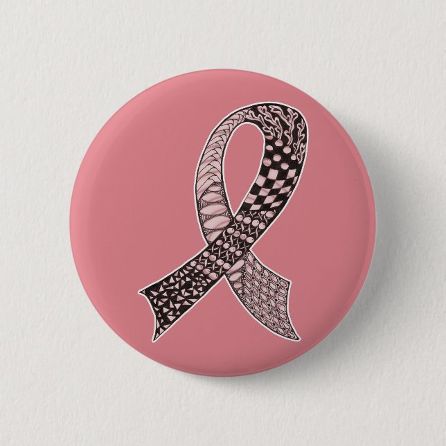 Choose Any Colour Cancer Disease Awareness Ribbon 6 Cm Round Badge (Front)