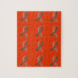 Choose Any Colour Cancer Disease Awareness Ribbon Jigsaw Puzzle