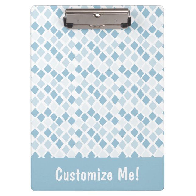 Choose Any Colour Harlequin Diamonds Pattern Clipboard (Front)