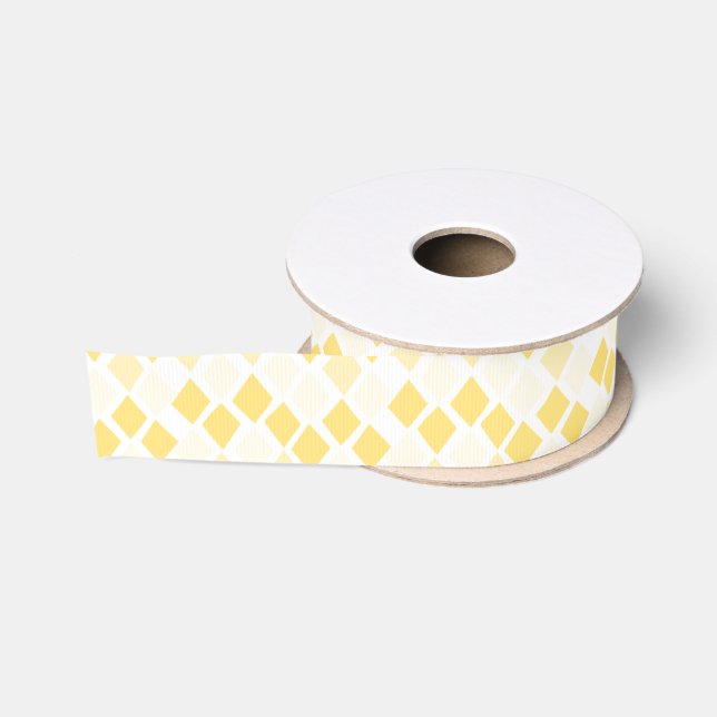 Choose Any Colour Harlequin Diamonds Pattern Grosgrain Ribbon (Spool)