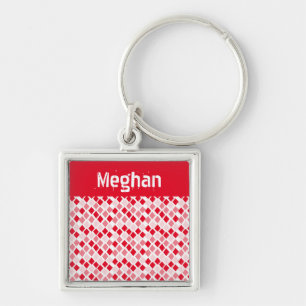 Choose Any Colour Harlequin Diamonds Pattern Key Ring