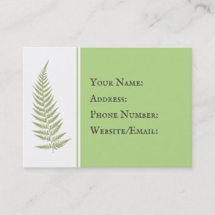 Choose Any Colour Pressed Fern Leaf Business Card
