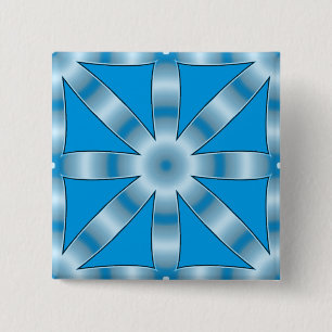 Choose Any Colour Repeated Star Pattern 15 Cm Square Badge
