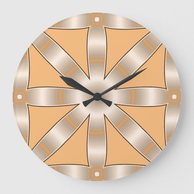 Choose Any Colour Repeated Star Pattern Large Cloc Clock (Front)