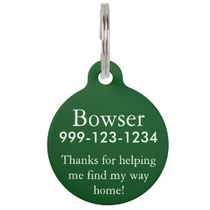 Choose Any Colour Repeated Star Pattern Pet Tag