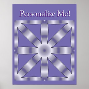 Choose Any Colour Repeated Star Pattern Poster