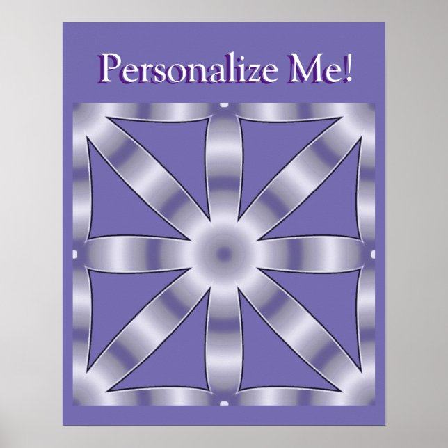 Choose Any Colour Repeated Star Pattern Poster (Front)