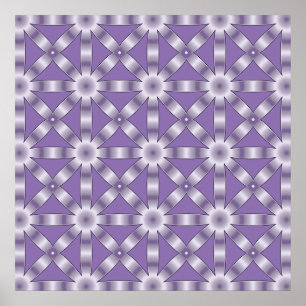 Choose Any Colour Repeated Star Pattern Poster