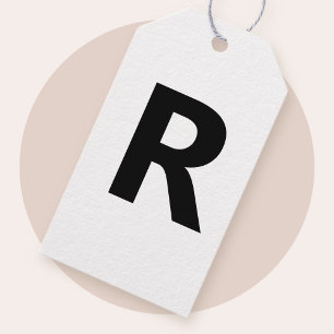 Choose Any Letter   Font: Open Sans Condensed Bold Gift Tags