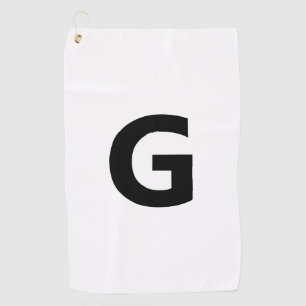 Choose Any Letter Font: Open Sans Condensed Bold Golf Towel