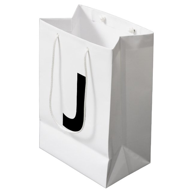 Choose Any Letter | Font: Open Sans Condensed Bold Medium Gift Bag (Front Angled)