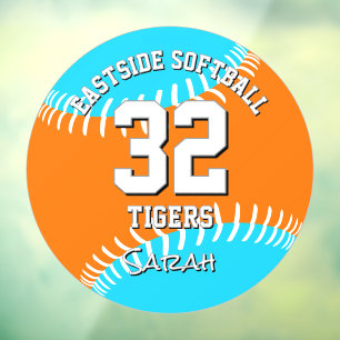 choose ANY team colours softball athlete name